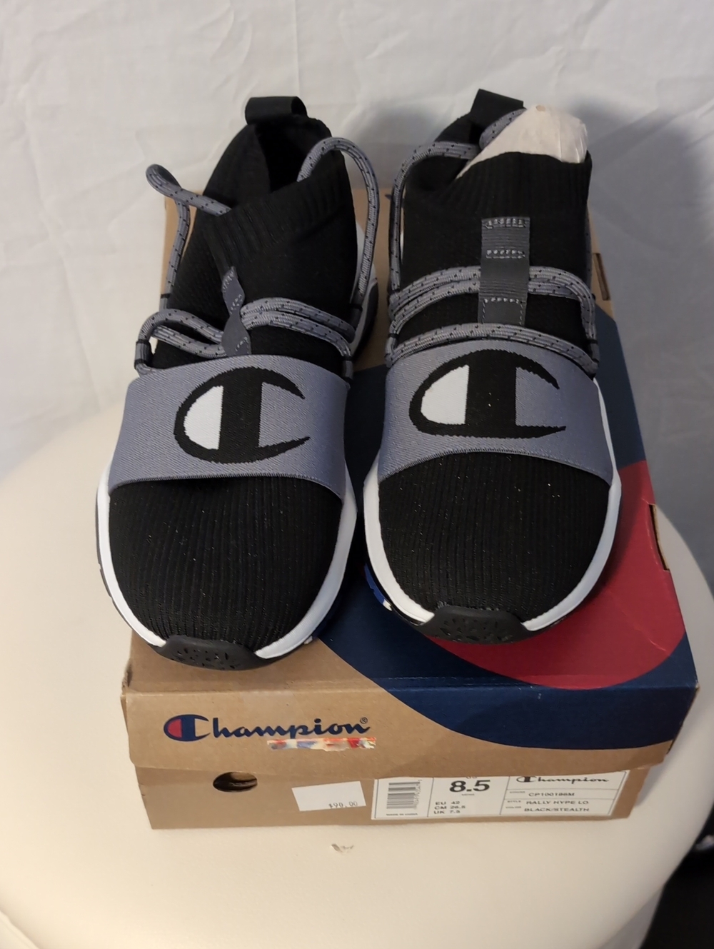 Champion Rally Hype Lo Sneakers Black Stealth Men’s Size 8.5 NEW